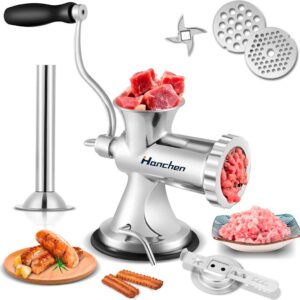 Picadora de carne manual de acero inoxidable Hanchen