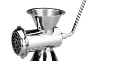 Picadora de carne manual de acero inoxidable