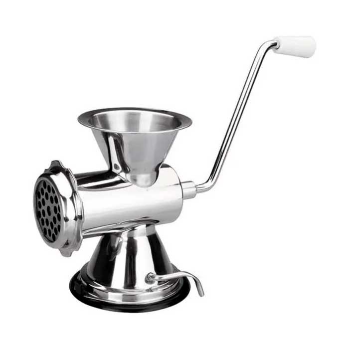 Picadora de carne manual de acero inoxidable